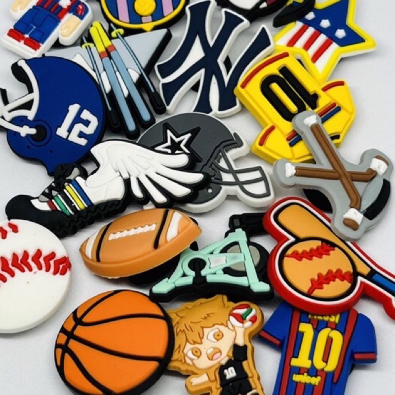 🇧🇷 Jibbitz enfeite Pim para crocs e babuche ESPORTES NFL NBA FUTEBOL