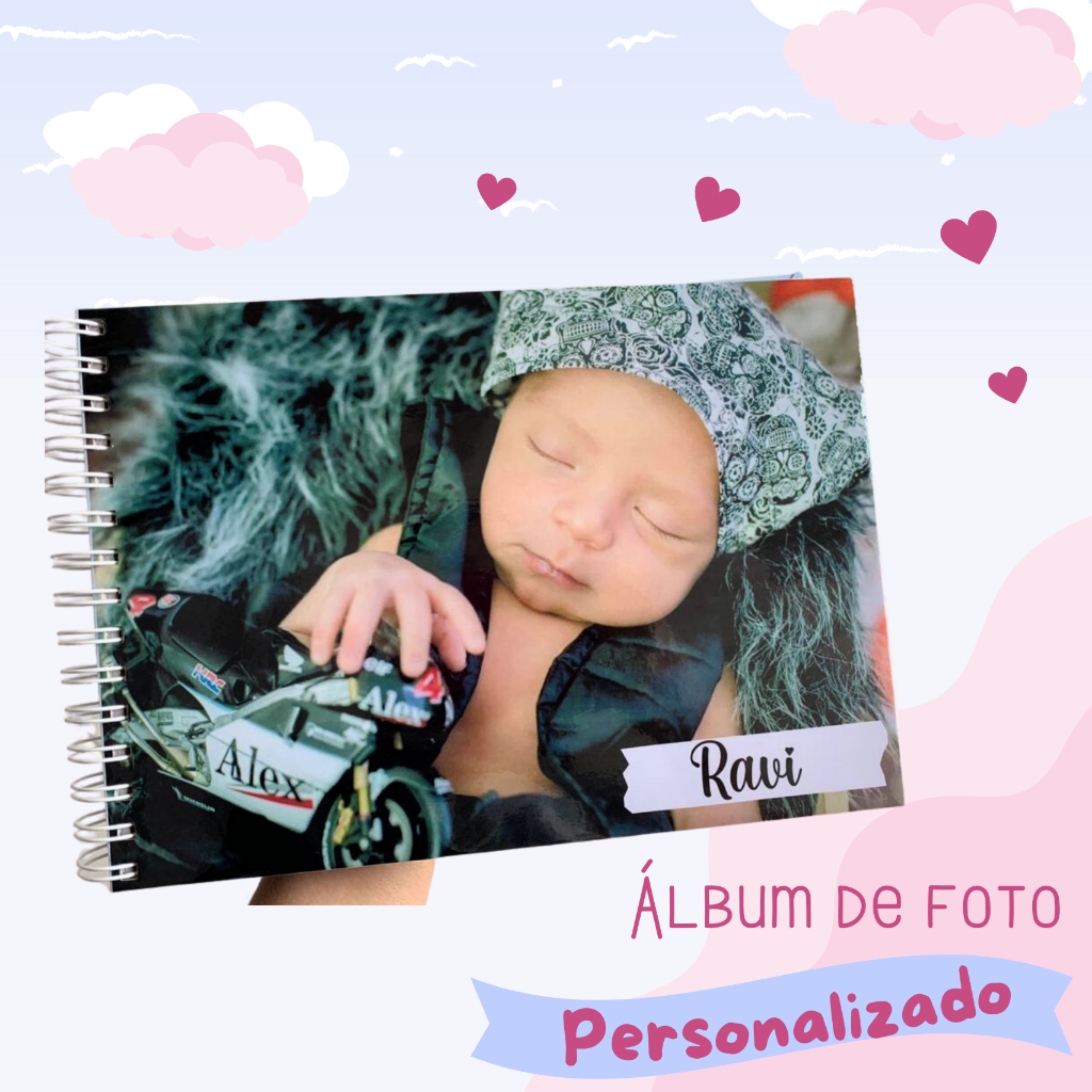 Álbum de foto Personalizado do bebê, aniversário, casamento