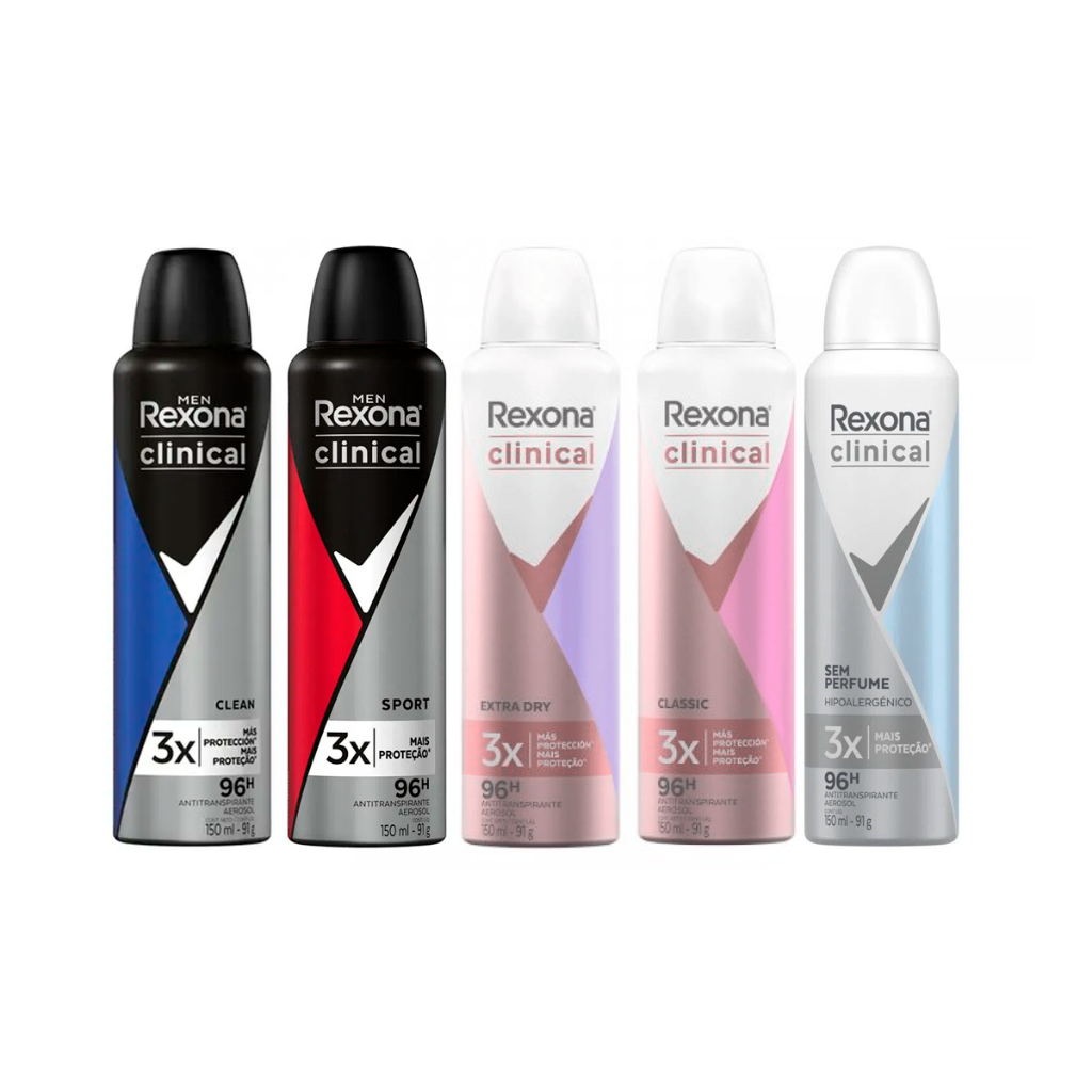 Desodorante Rexona Clinical Aerosol Classic 150ml - Sofí Cosméticos