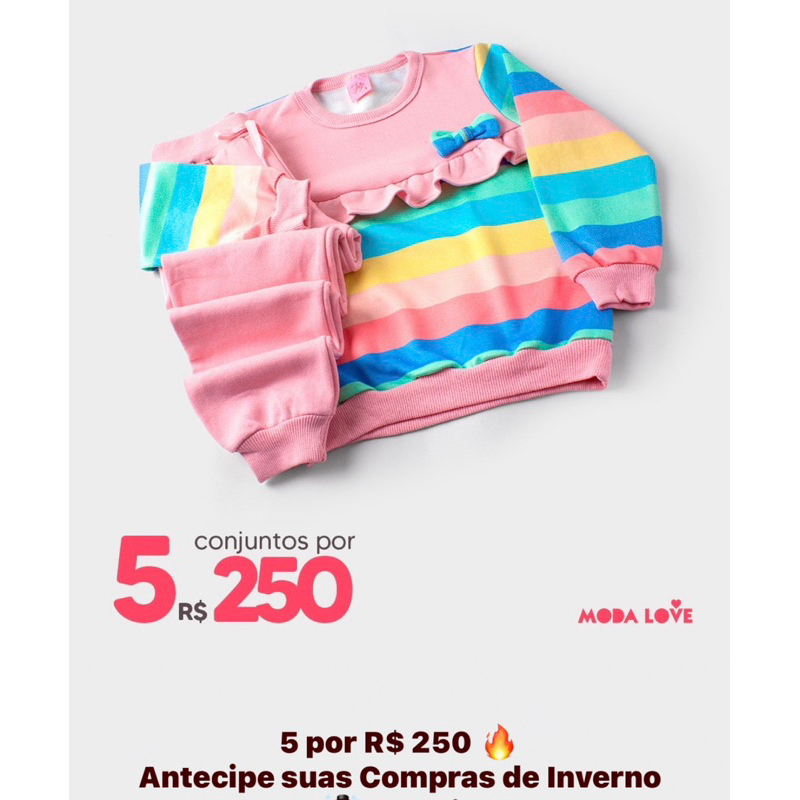 Kit 5 Conjuntos 2 anos Moletom Roupa De Criança Menina Inverno ...