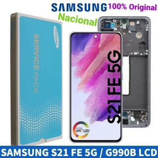 Tela Display Frontal S21 Fe 5g G990 Original Nacional Touch C/aro