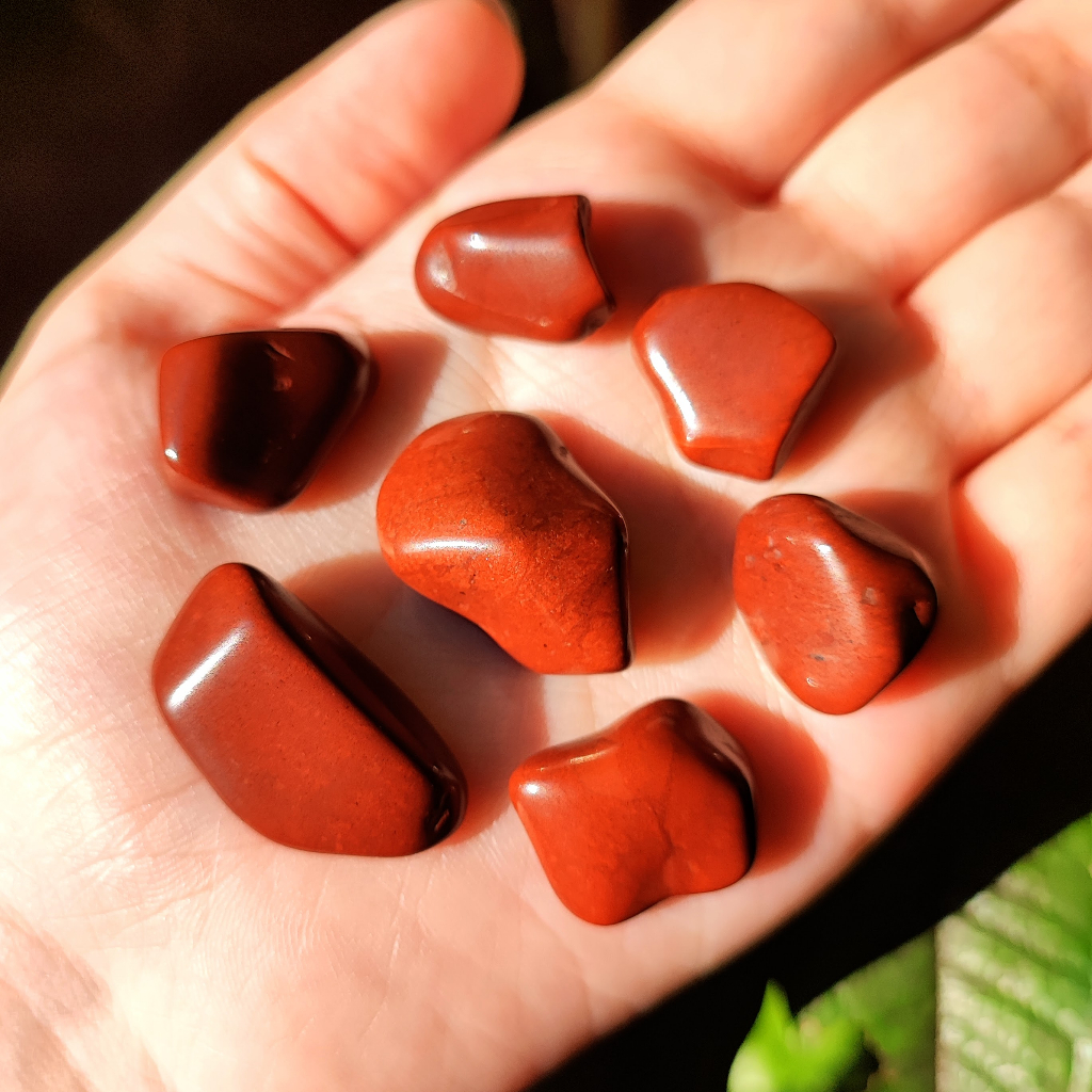 7un Jaspe Vermelho Pequeno Pedra Natural Rolada | Shopee Brasil