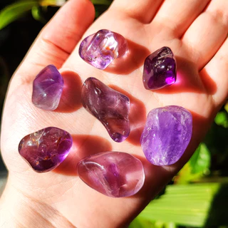 7un Ametista Pequena Pedra Natural Rolada Intuição, Positividade e Transmutação