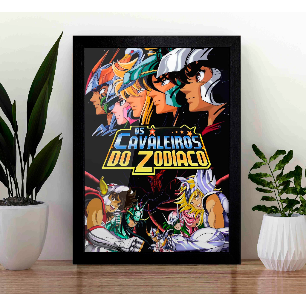 Quadro Os Cavaleiros do Zodiaco CDZ Classico Saint Seya A3 - com