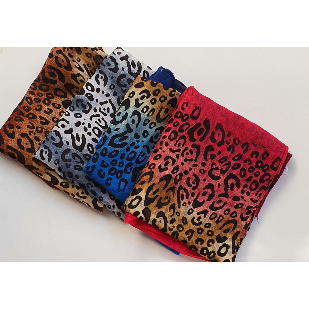 LENÇO/CACHECOL FEMENINO Estampa de Leopardo, flexível OUTONO & INVERNO