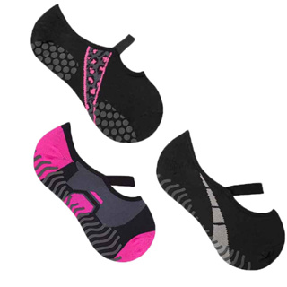 Kit 03 Pares Sapatilha Pilates Antiderrapante Yoga Feminino