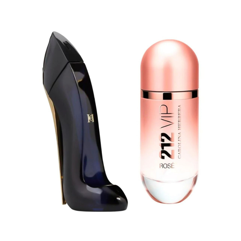 Kit perfume feminino Good Gilr, 212 vvip Pacco Rabane - PROMOÇÃO ...