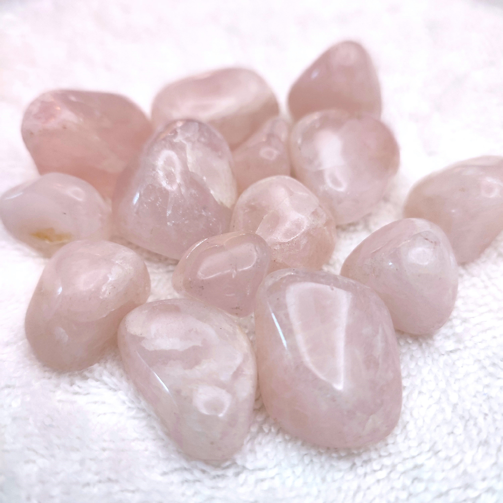 Quartzo Rosa - Pedra natural - Kit com 7 pedras tamanho PP - para ...