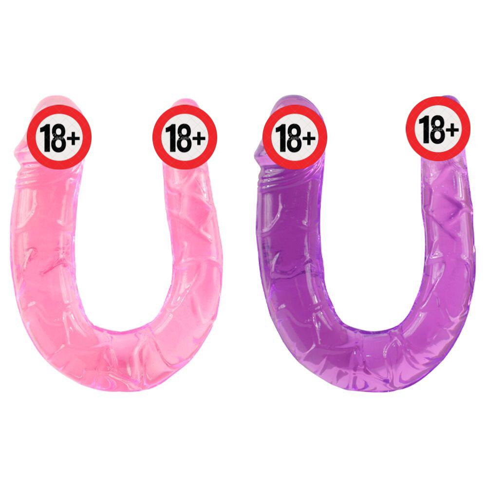 Double Dildo Prótese para Dupla Penetração Double Dong em Jelly Pênis  Havaiano Duplo 28,8 cm | Shopee Brasil