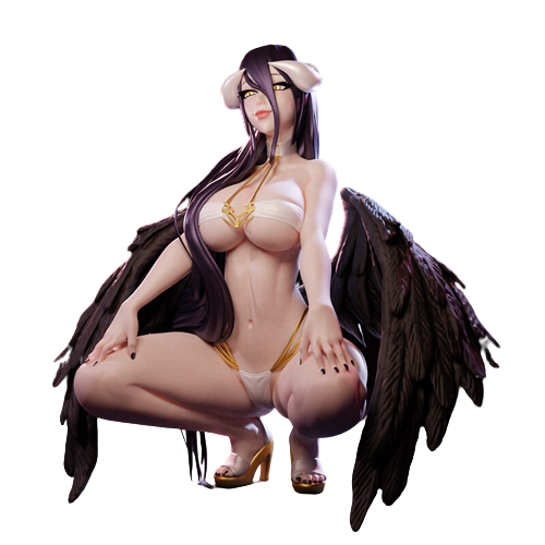 Albedo Sexy Anime Overlord Figure Action 15cm
