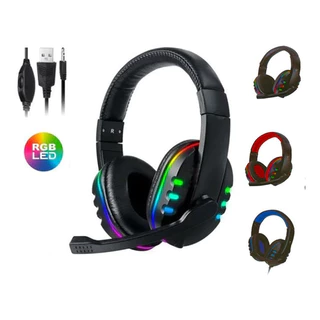 Headset Fone Gamer com led rgb com microfone Para PC Ps4 XBOX Computador Celular P3 Headphone iluminado