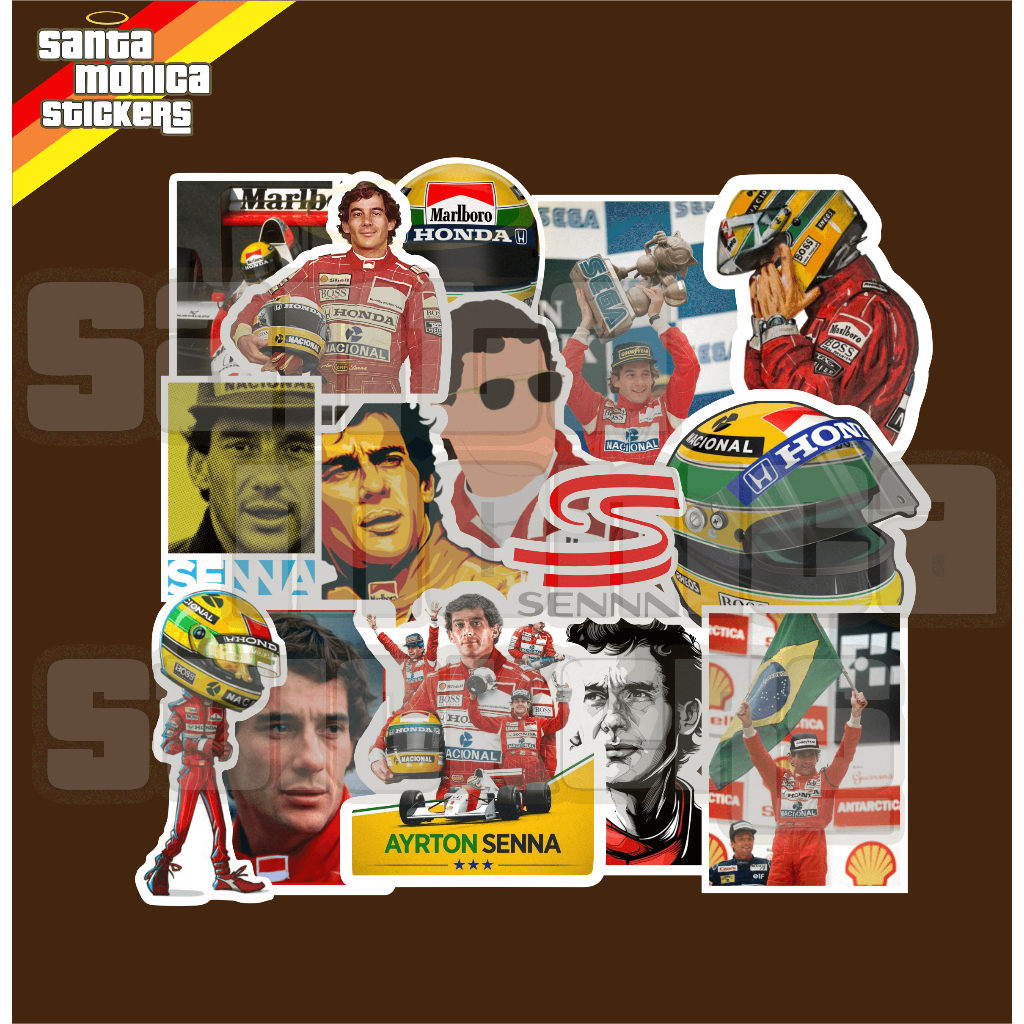 Adesivos de Fórmula 1 Ayrton Senna