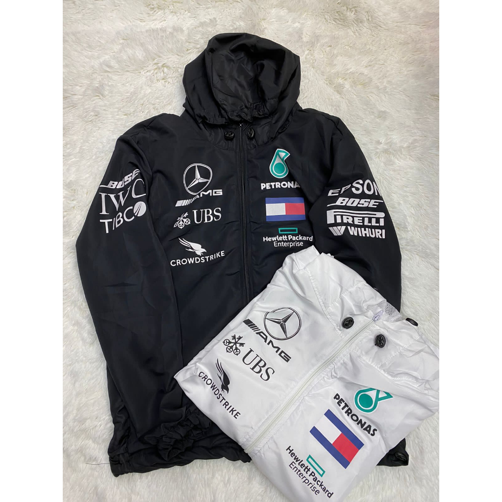 Jaqueta Corta vento Blusa Mercedes MotorSport Preta