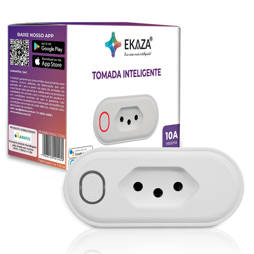 Tomada Inteligente Wi-fi 10a Bivolt Alexa | Google