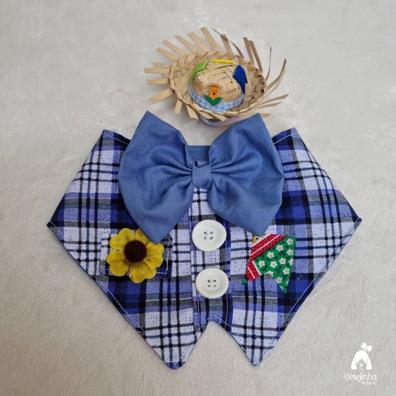 Bandana Pet Paletó Festa Junina/São João (Não acompanha chapéu)