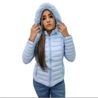 BOBOJACO JAQUETA LC BOMBER BLUSA PELINHO NA TOUCA FEMININO INVERNO