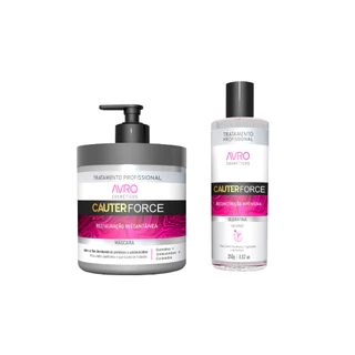 Kit Cauter Force Avro Máscara Restauração Instantânea 500g + Queratina Reconstrução Instantânea 250g