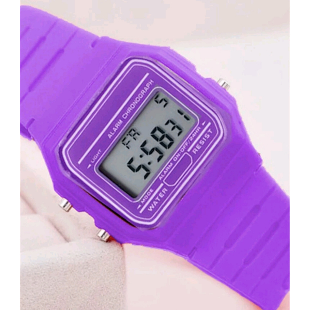 Relógio Digital Casio F91W Colors acessório com sua caixa de resina