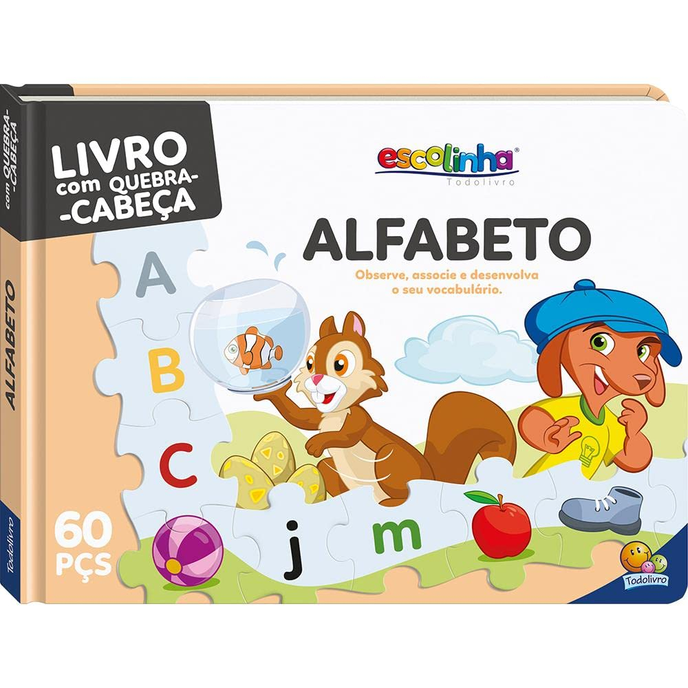 Livro Escolinha Quebra-Cabeca Alfabeto | Shopee Brasil