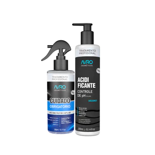 Kit Linha Help Avro Acidificante Controle de pH 3.6 a 4.6 300ml + Cuidado Obrigatório Reconstrutor Capilar 250ml