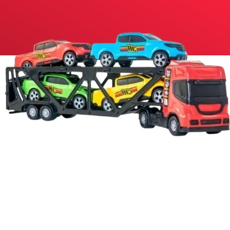 Brinquedo Caminhão Cegonheira Carreta Com 4 Carrinhos - Bs Toys em Promoção  na Americanas
