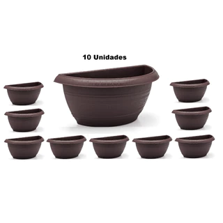 Kit 10 Vasos Meia Lua 3,3 Litros Café