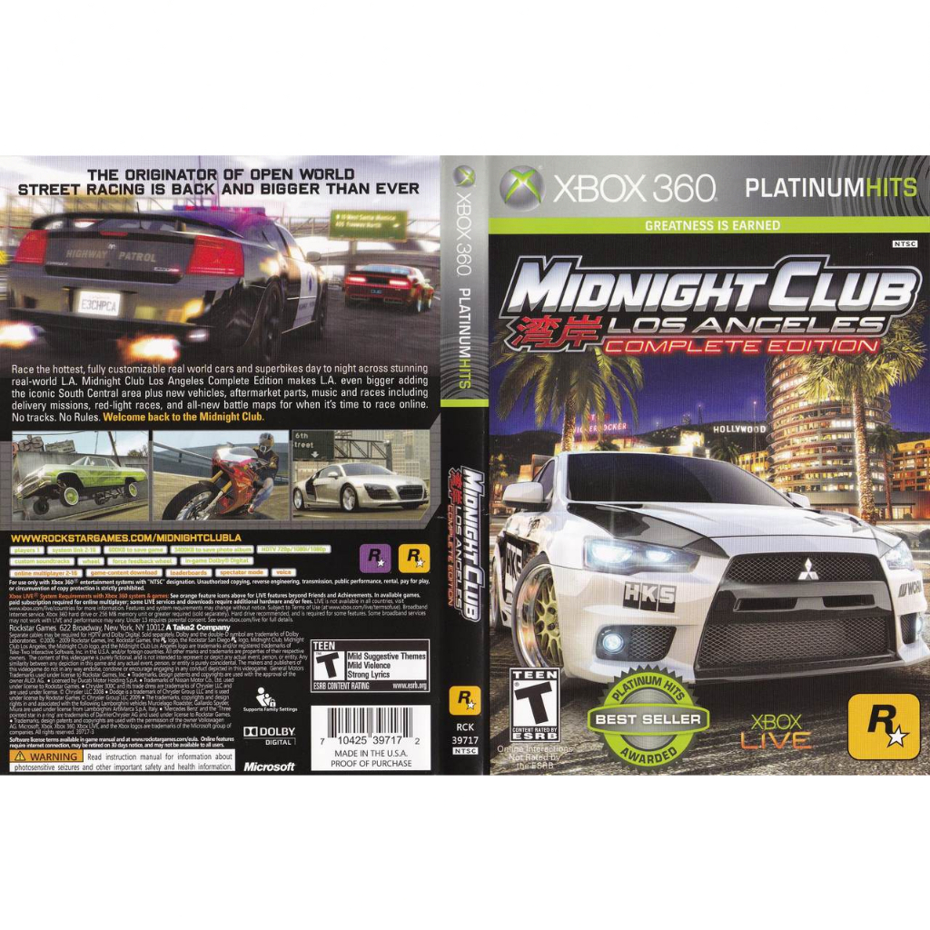 Jogo Midnight Club: Los Angeles - Xbox 360