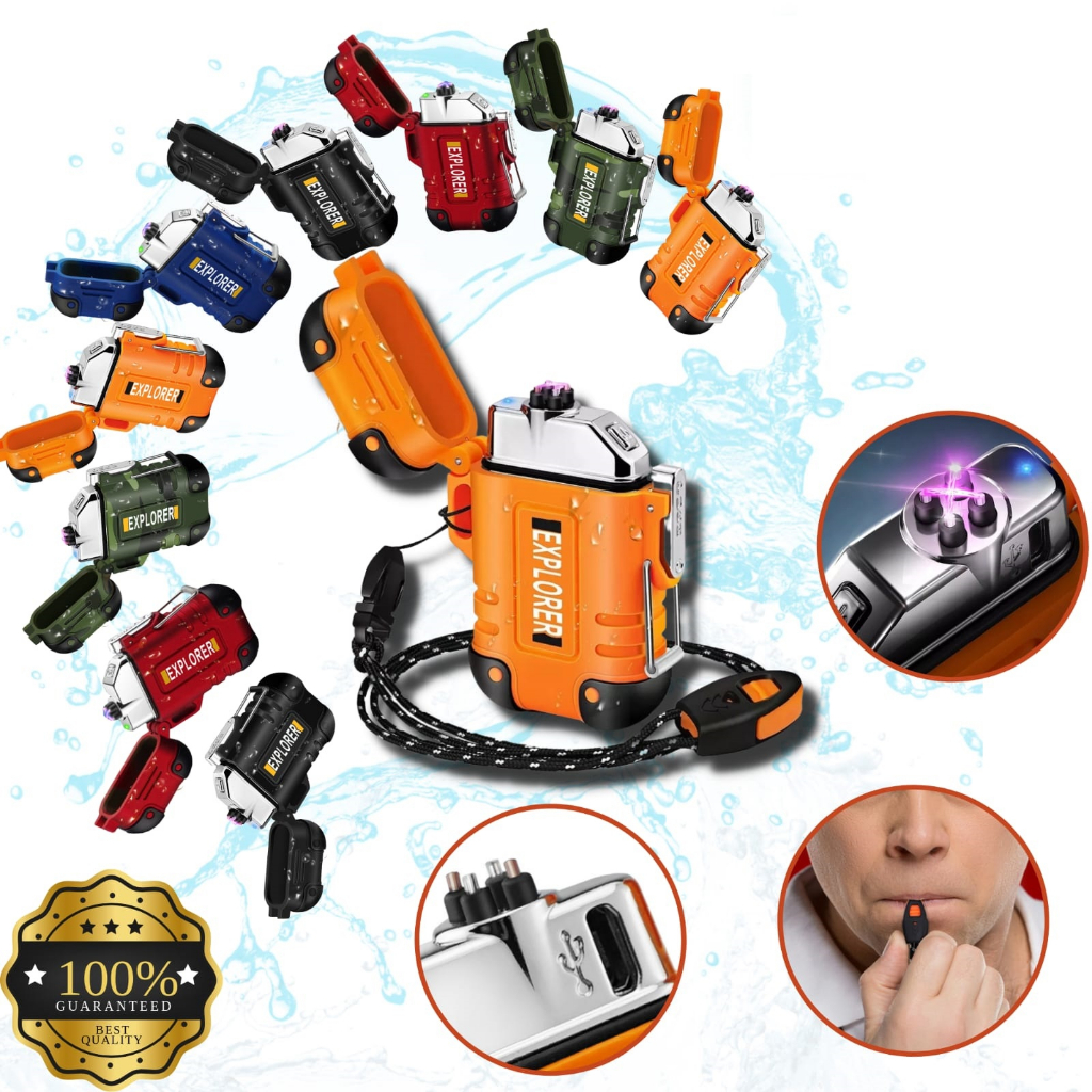 Isqueiro De Plasma Recarregável Usb Prova D'agua Anti-vento