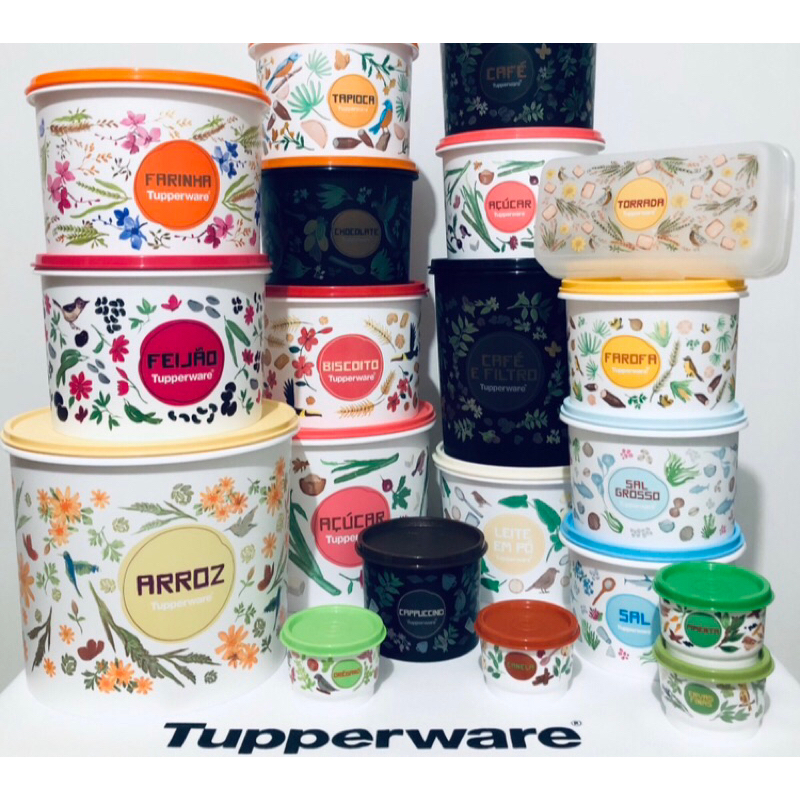 Tupperware Linha Potes Armazenar Floral Cozinha Brasil