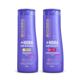 Kit +Hidra Shampoo e Condicionador Bio Extratus - 350mL com Ácido Hialurônico