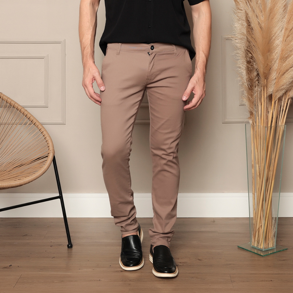 Calça Social Masculino Sarja Esporte Fino 36 ao 48 Varias cores - Main Image