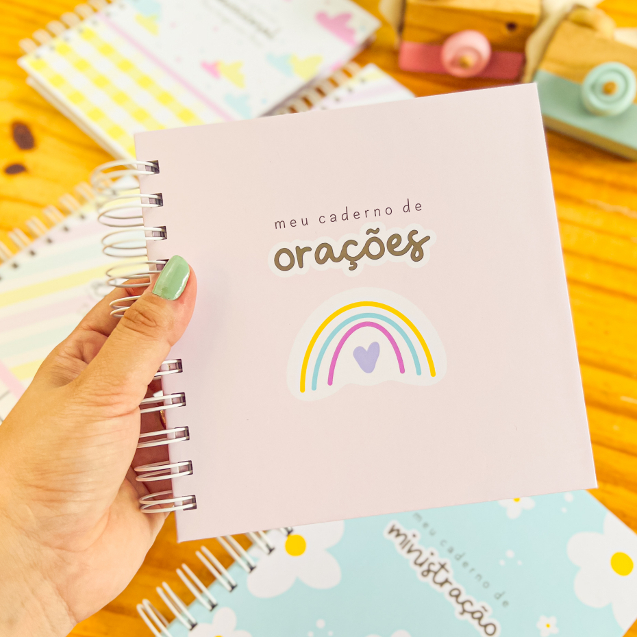 Caderno de oração, diário de oração, pão diário, tempo de oração, planner de oração