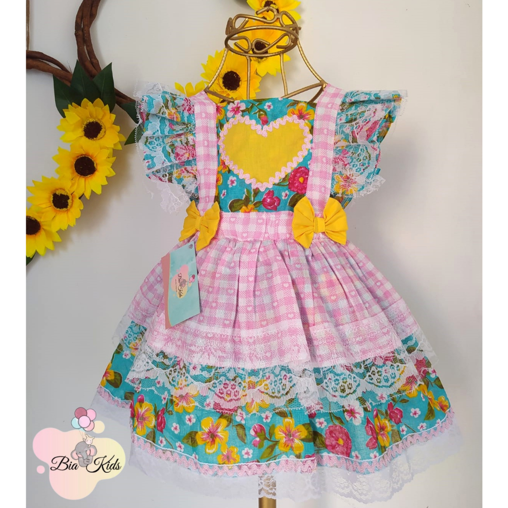 Vestido infantil best sale de são joão