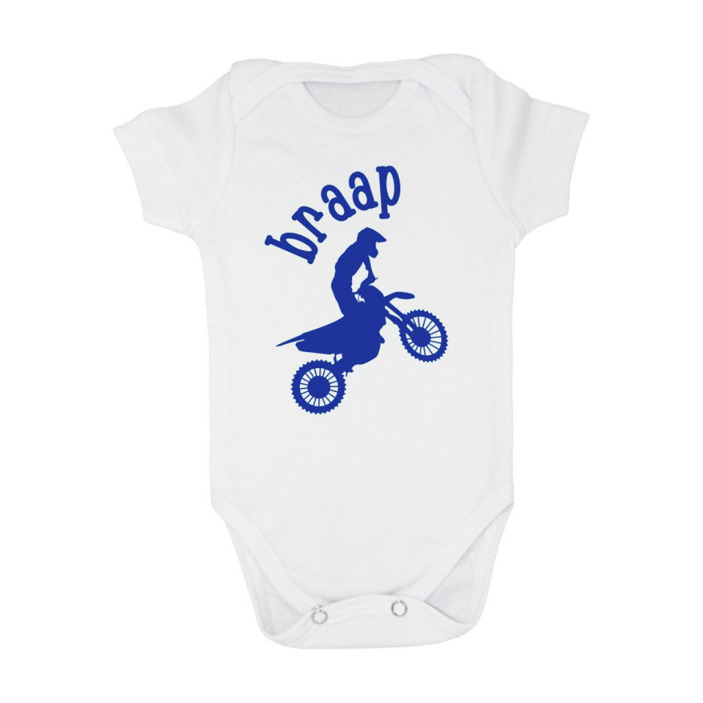 Body bebê Moto Motocross Trilha Braap