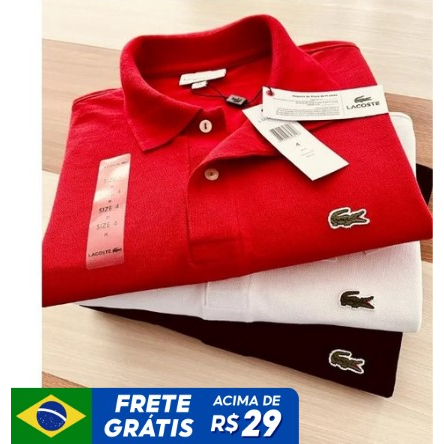 Camisa Gola Polo Lacoste Monte Seu Kit Lc Plus Size Shopee Brasil