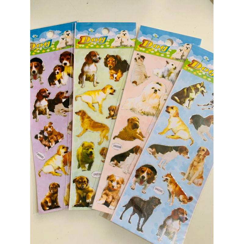 kit com 10/15 cartela s de adesivo cachorro - cachorrinho - dog -cadela ...