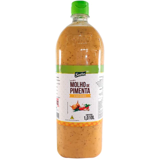Molho de Pimenta Caseiro 1L Soeto Alimentos Dedo de Moça Carne Assada Tempero Sangado Lanche Petisco