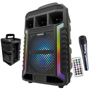 Caixa de Som Bluetooth 1000w Potente Grandinha + Microfone