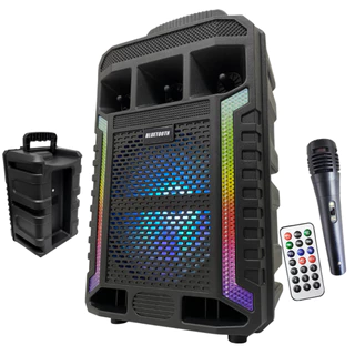 Caixa de Som MP3 Bluetooth Caixinha com Grande Potencia e Microfone P10