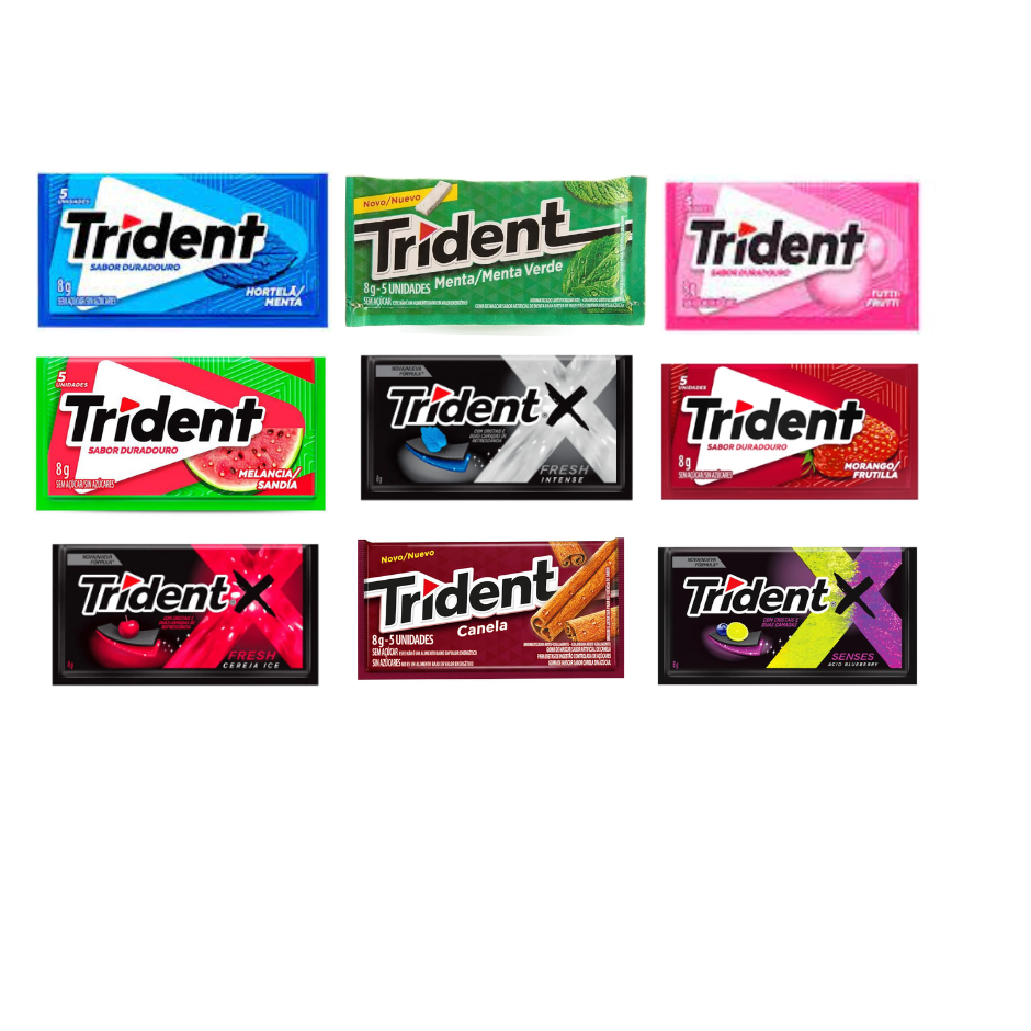 Chiclete Trident 8g Sabores Sache c/ 5un | Shopee Brasil