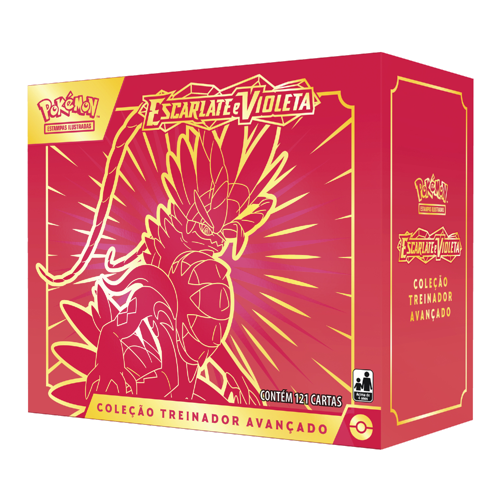 Pokemon Box - Coleção Treinador Avançado - Escarlate e Violeta - Miraidon ( roxo) em Promoção na Americanas