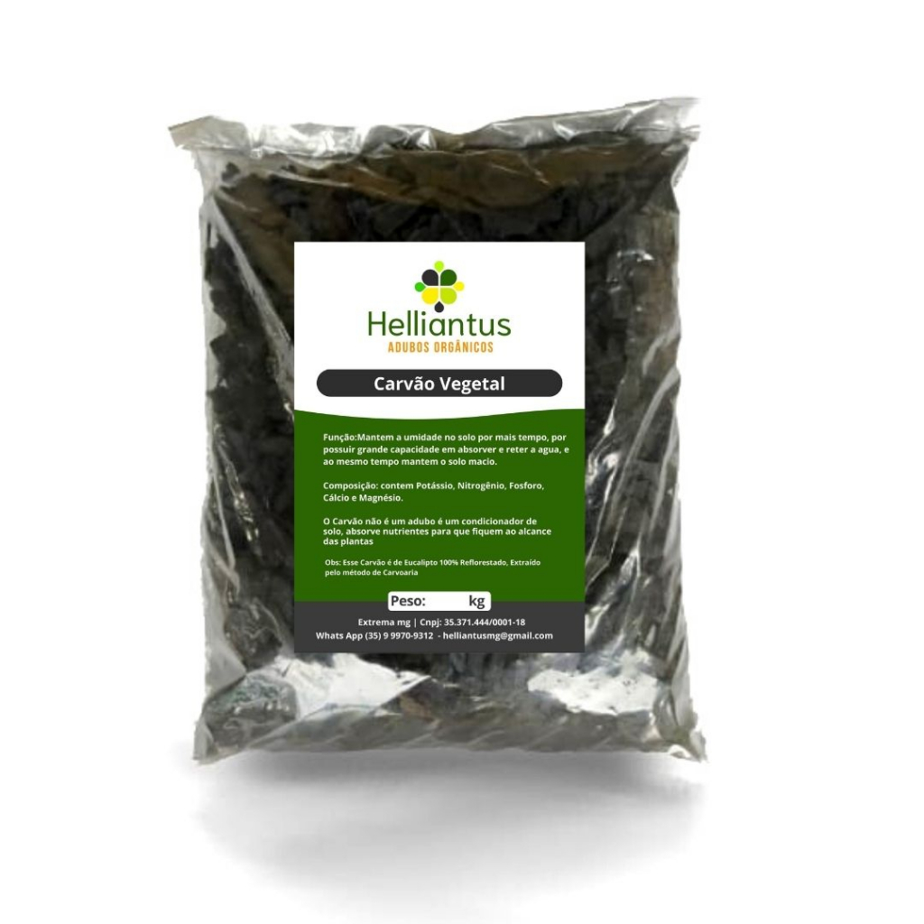 Charcoal Carvão Vegetal Biochar Para Plantas Solo Substrato 2kg Shopee Brasil