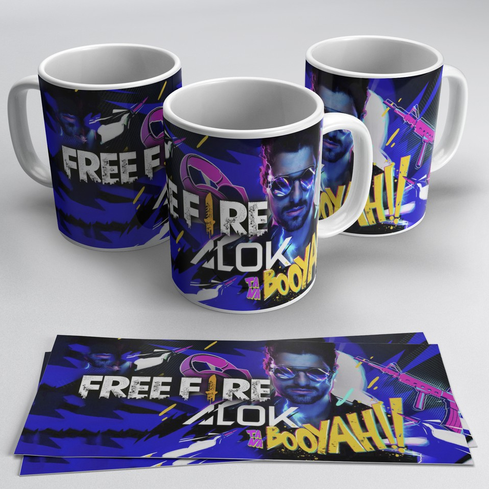 Caneca Free Fire Personalizada - Coloque Seu Nome