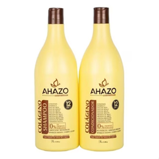 kit tratamento Intenso Shampoo e Condicionador Colágeno 12 Benefícios em 1 Ahazo 2litro