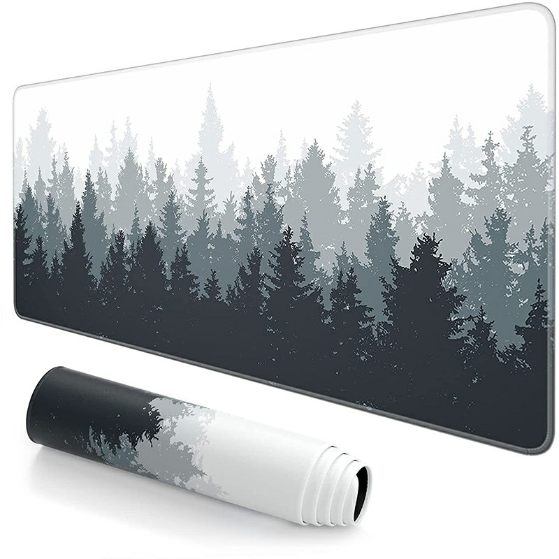 Mouse pad Grande Gamer Flexivel Suporte Para Mouse E Teclado 80X40 Floresta