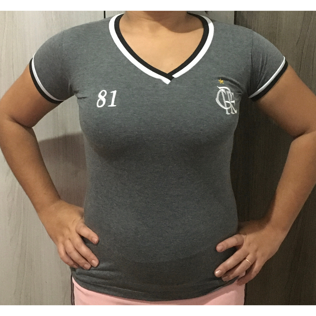 Blusa de Time Flamengo Feminino lisa Torcedor Rubro Negro MOD3 | Shopee ...