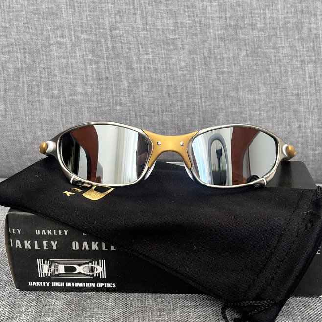 Oculos de Sol Oakley Juliet Xmetal Vermelha Double X Mandrake