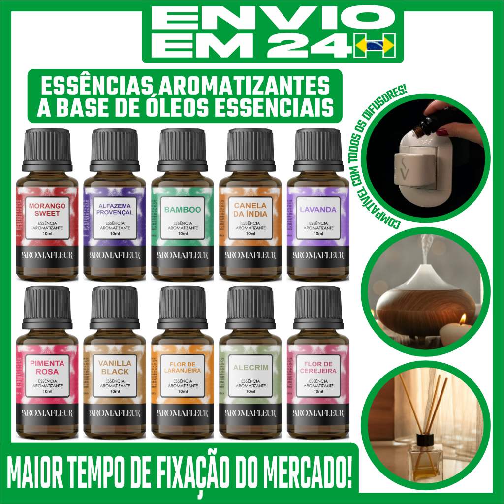 Essencia Aromatizador de Ambiente com Oleo Essencial para Difusor ...