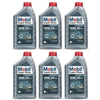 Kit 06 lts Óleo 10w30 Mx Mobil SuperMoto Semissintetico