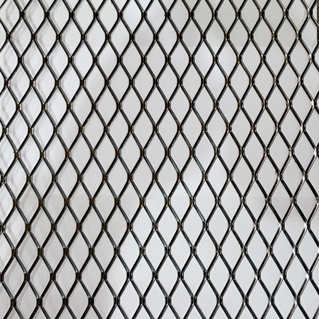 Tela Grelha Losango Aço Inox 430 , 40cm Largura. (65cm, 70cm, 75cm, 80cm, 85cm, 90cm)